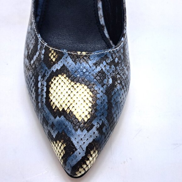 Gabrielle Union Metal Rand Heel Blue Shoes  -  Size 11 - Picture 6 of 13